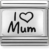 Nomination Classic Sterling Silver I Love Mum Charm