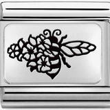 Nomination Classic Sterling Silver Floral Bee Charm SALE