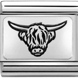 Nomination Classic Sterling Silver Highland Cow Charm