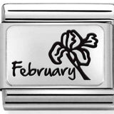 Nomination Classic Silver February Violet Flower Charm