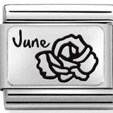 Nomination Classic Silver June Rose Flower Charm