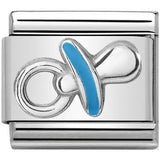 Nomination Classic Silver Enamel Blue Dummy Pacifier Charm