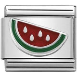 Nomination Classic Silver Enamel Watermelon Charm