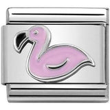 Nomination Classic Silver Enamel Flamingo Charm