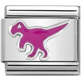 Nomination Classic Silver Enamel T-Rex Dinosaur Charm