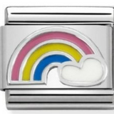 Nomination Classic Silver Enamel Rainbow Charm