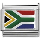 Nomination Classic Silver Enamel South Africa Flag Charm