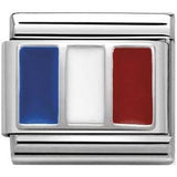 Nomination Classic Silver Enamel France Flag Charm