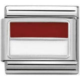 Nomination Classic Silver Enamel Monaco Flag Charm