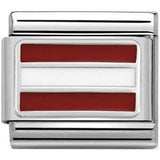 Nomination Classic Silver Enamel Austria Flag Charm