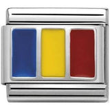 Nomination Classic Silver Enamel Romania Flag Charm