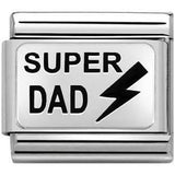 Nomination Classic Silver Enamel Super Dad Charm