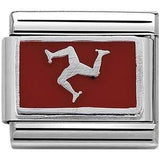 Nomination Classic Silver Enamel Isle Of Man Flag Charm