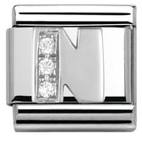 Nomination Classic Silver CZ Initial Charm