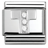 Nomination Classic Silver CZ Initial Charm