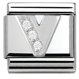 Nomination Classic Silver CZ Initial Charm