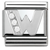 Nomination Classic Silver CZ Initial Charm