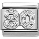 Nomination Classic Silver CZ Number Eighty Charm