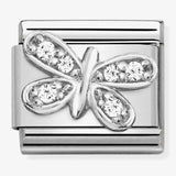 Nomination Classic Silver CZ Butterfly Charm