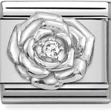 Nomination Classic Silver CZ Rose Charm