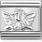 Nomination Classic Silver CZ Angel Charm