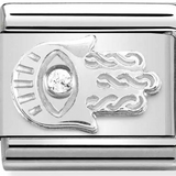 Nomination Classic Silver CZ Hamsa Hand Charm