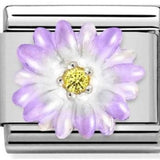 Nomination Classic CZ Enamel Lilac Flower Charm