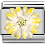Nomination Classic CZ Enamel Yellow Flower Charm