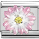 Nomination Classic CZ Enamel Pink Flower Charm