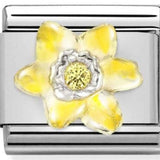 Nomination Classic CZ Enamel Daffodil Charm
