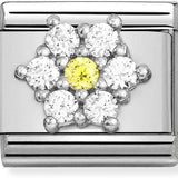 Nomination Classic CZ White Flower Charm