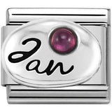 Nomination Classic Silver January Birthstone Garnet Charm