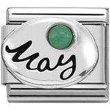 Nomination Classic Silver May Birthstone Emerald Charm