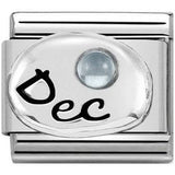Nomination Classic Silver December Birthstone Blue Topaz Charm