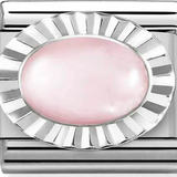 Nomination Classic Silver Diamond Cut Pink Quartz Charm