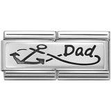 Nomination Classic Silver Anchor Infinity Dad Double Charm