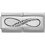 Nomination Classic Silver Infinity Feather Double Charm