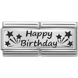 Nomination Classic Silver Happy Birthday Double Charm