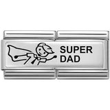 Nomination Classic Silver Super Dad Double Charm