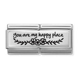 Nomination Classic Silver You Are My Happy Place Double Charm
