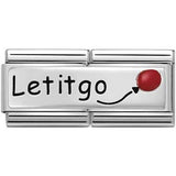 Nomination Classic Silver Enamel Let It Go Double Charm