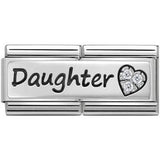 Nomination Classic Silver CZ Daughter Double Charm