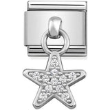 Nomination Classic Silver CZ Star Drop Charm