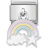 Nomination Classic Silver Enamel Rainbow Drop Charm