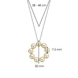 Ti Sento Maxi Pearl Circle Pendant Necklace SALE