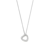 Ti Sento Open Heart Mini CZ Pendant Necklace