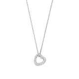 Ti Sento Open Heart Mini CZ Pendant Necklace