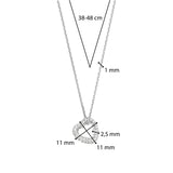 Ti Sento Open Heart Mini CZ Pendant Necklace