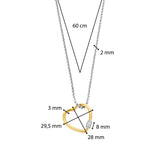 Ti Sento Open Heart Large Pendant Necklace SALE