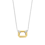 Ti Sento Angled Link CZ Pendant Necklace SALE